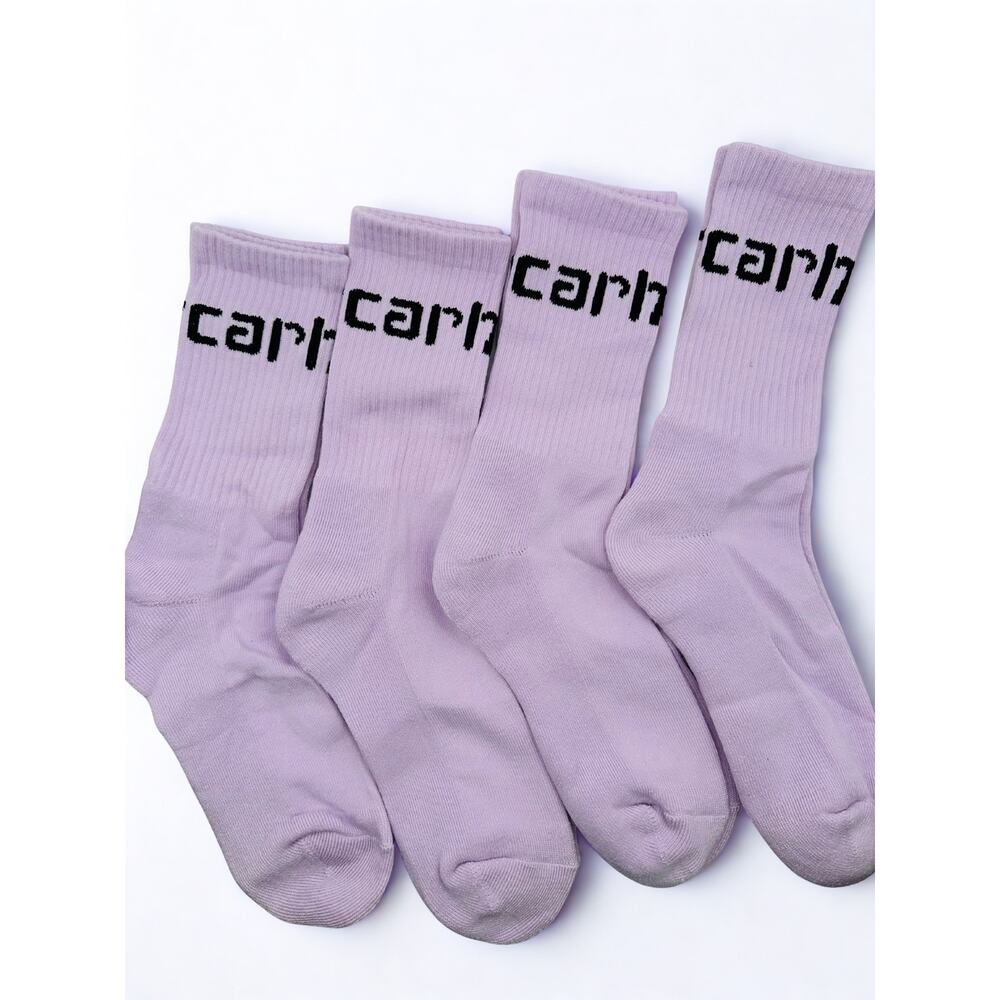 4 Pairs - Carhartt WIP Socks Lavender Crew Streetwear Medium